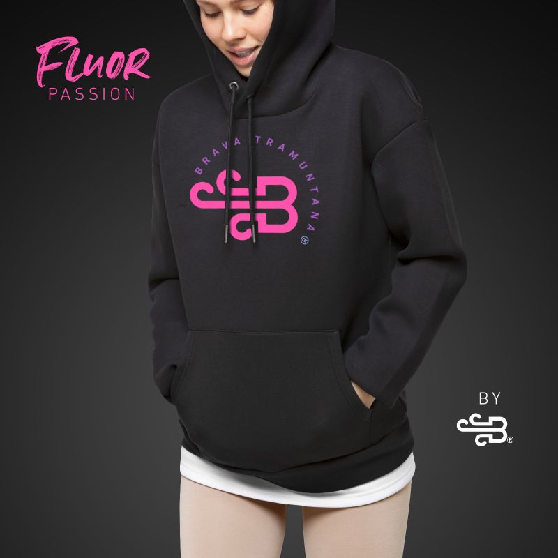 Sudadera best sale pink negra